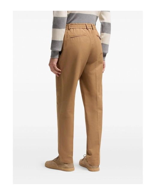 Moncler White Cotton Trousers for men