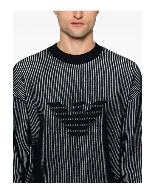 Emporio Armani Black Eagle Logo Sweatshirt for men