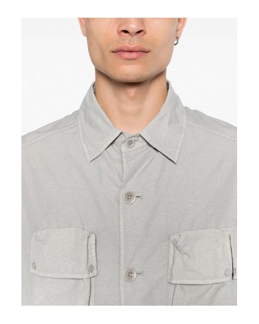 C P Company Gray Nylon Utility Overshirt for men