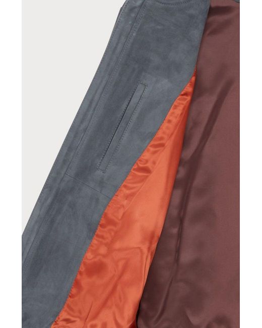 Paul Smith Blue Suede Bomber Jacket for men
