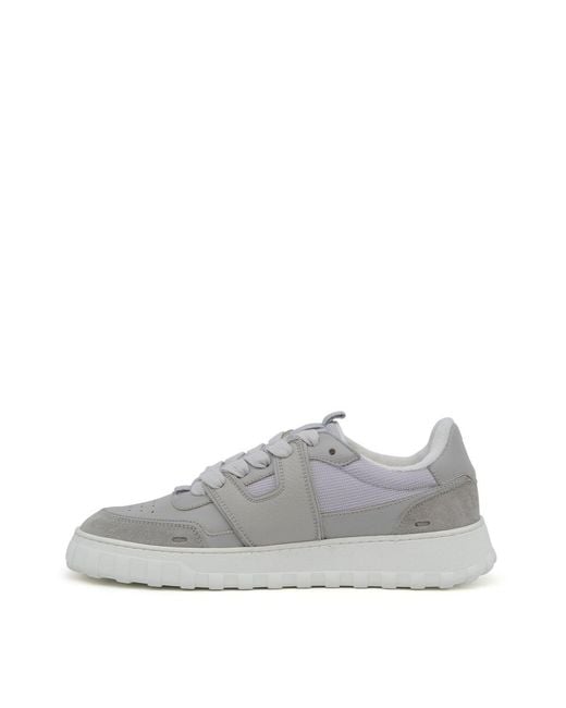 AMI Gray Leather Walk Sneakers for men