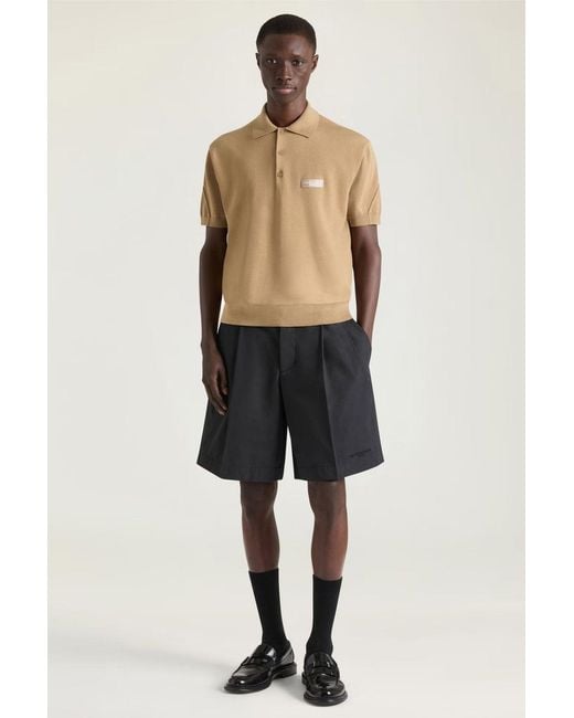 Givenchy Natural Gros Grain Detail Polo Shirt for men