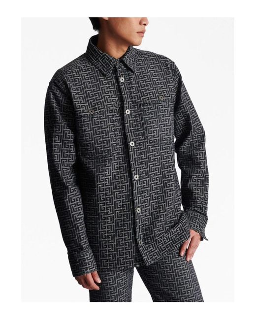 Balmain Gray Casual Shirts for men