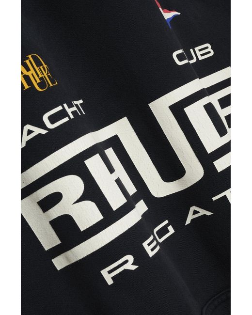 Rhude Black Regatta Club Hoodie for men