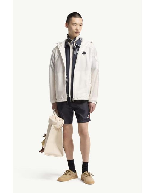Moncler Blue Archive Logo Swimshorts for men