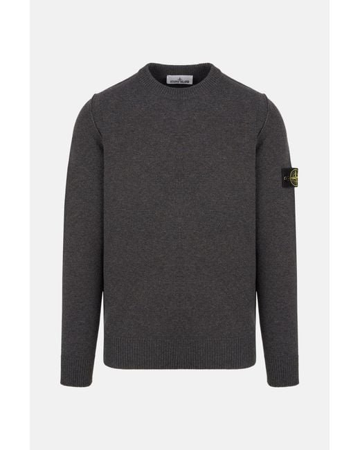 Stone Island Gray Crew Neck 5100072 Sweater for men