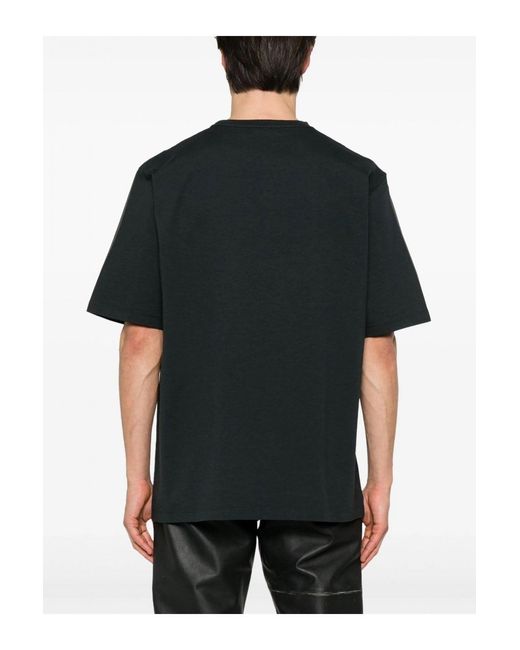 McQueen Black Over Dyed Jersey T Shirt for men