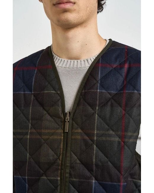 Barbour Black Icons Tartan Quiltedliner for men