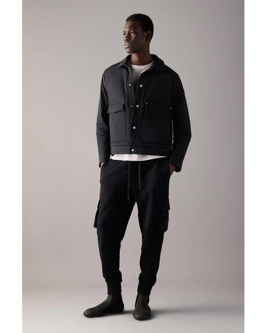 Moose Knuckles Black Brixton Trucker Jacket for men