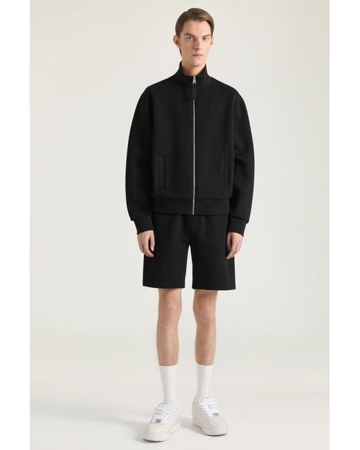 Givenchy Black Quilted Zipped Sweatshirt for men