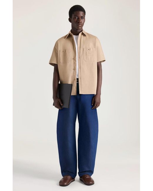 Givenchy Natural Branded Cotton Ss Shirt for men
