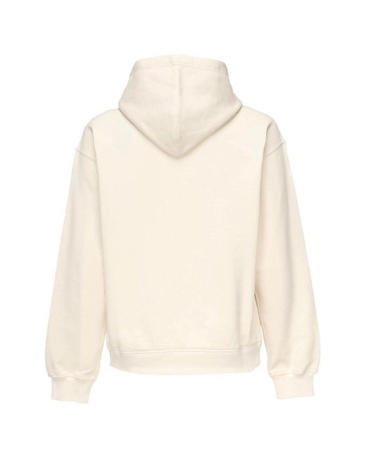 Dolce & Gabbana Natural Relaxed Fit Logo Hooded Top for men