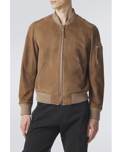 Tom Ford Brown Light Suede Bomber for men