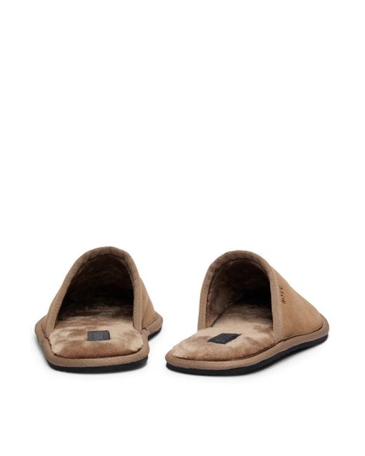 Boss Brown Mule Slippers for men