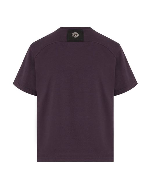 Stone Island Heavey Cotton 6100019 T Shirt in Purple for Men Lyst UK