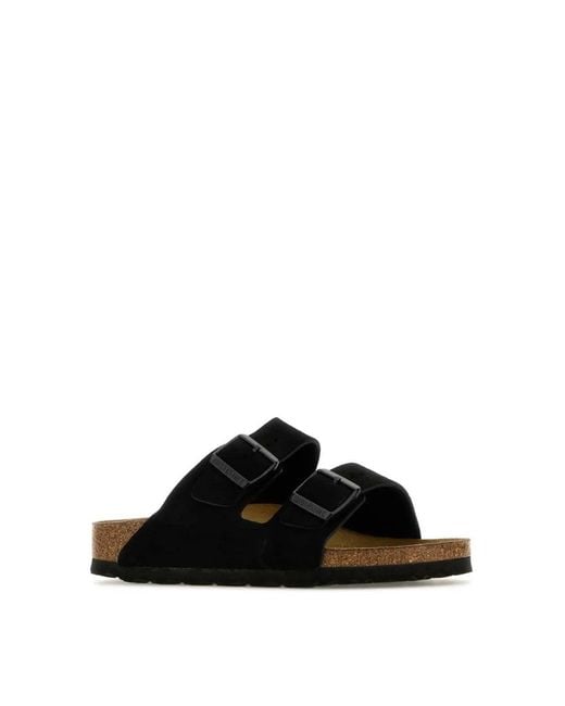 Birkenstock Black Women Arizona Suede Leather
