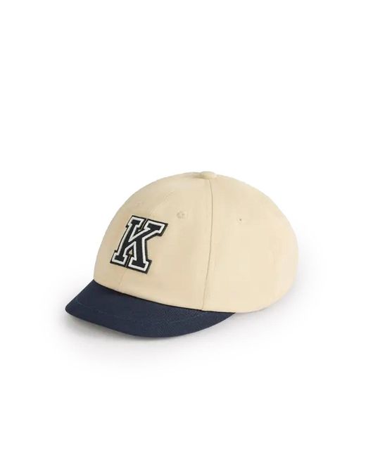 KENZO White K Letter Baseball Cap for men