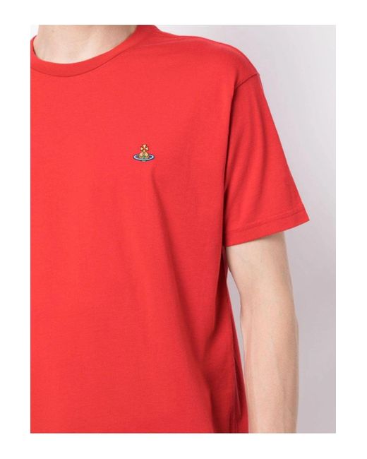 Vivienne Westwood Red Classic Cotton Orb T-shirt for men