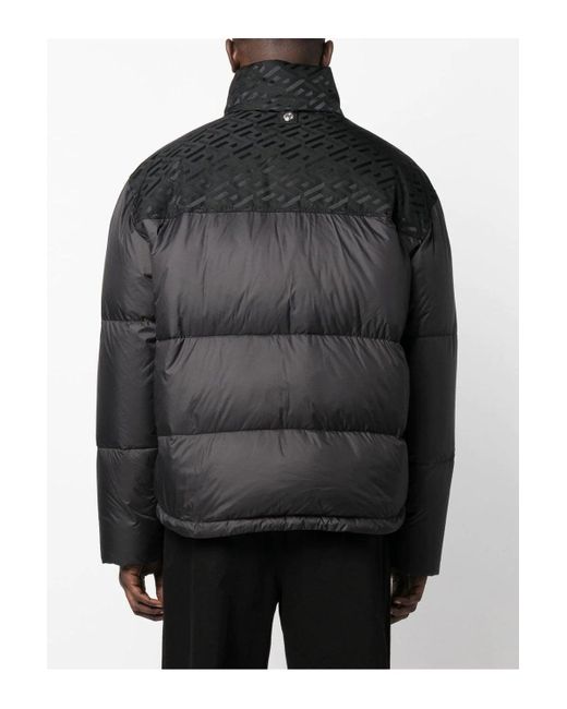 Versace Black Detachable Sleeve Down Jacke for men