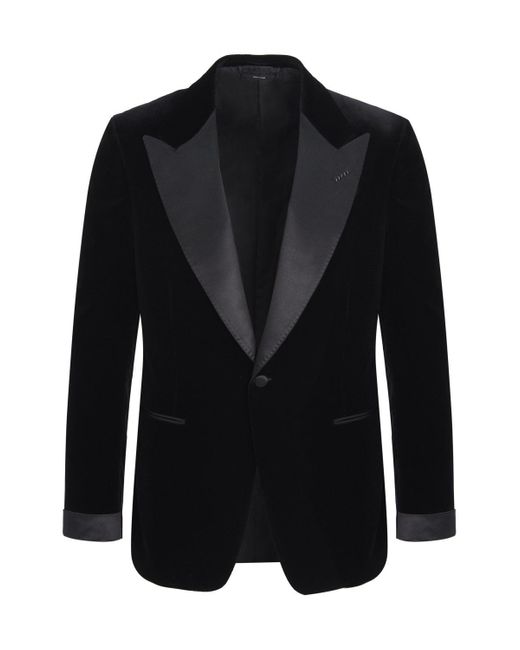 Tom Ford Black Velvet Shelton Evening Jacket for men