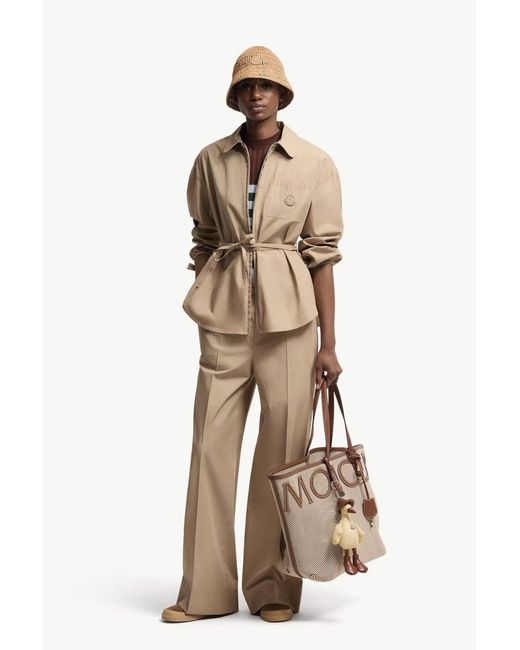 Moncler Natural Open Cuff Trousers