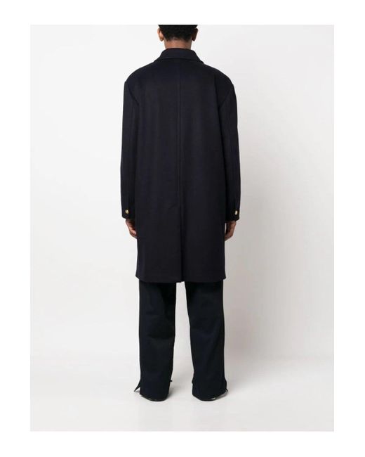 Palm Angels Blue Sartorial Tape Uniform Coat for men
