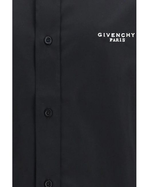 Givenchy Blue Stamp Cotton Shirt for men
