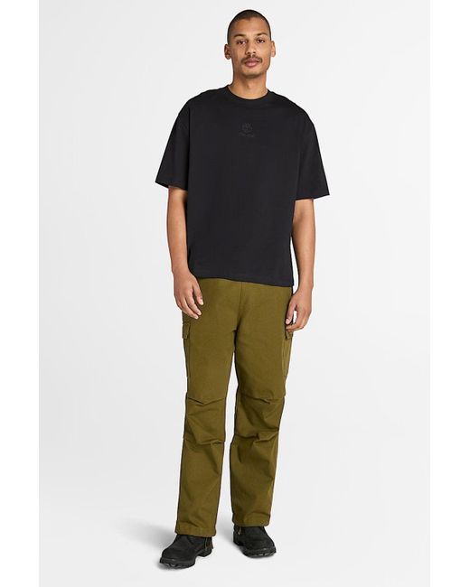 Timberland Black Hampthon Stack Logo Tee for men