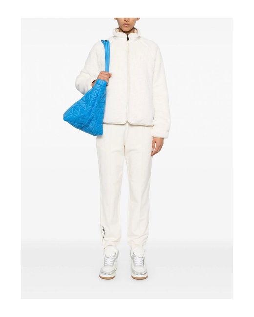 Moncler White Jersey Cuffed JOGGERS