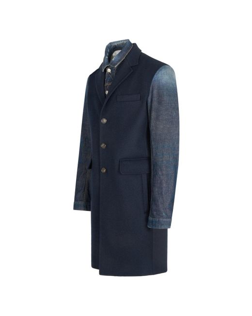 DSquared² Blue Hybrid Coat for men