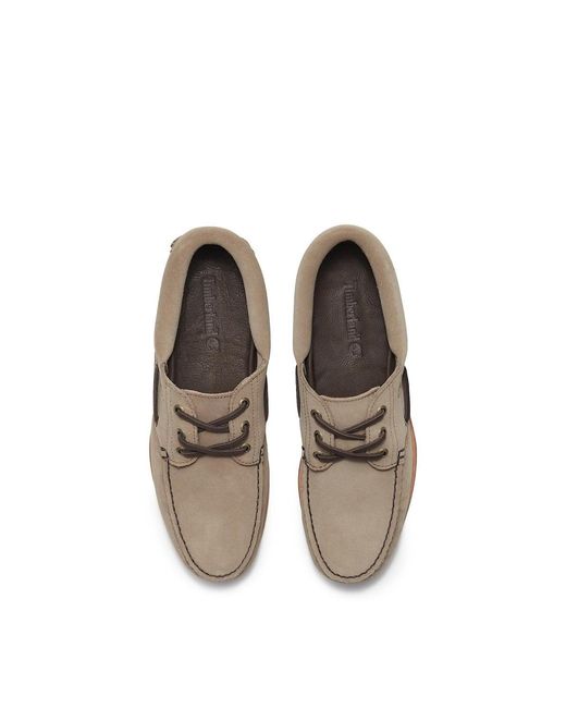 Timberland Brown Authentic 3-eye Lug Boat Shoe for men