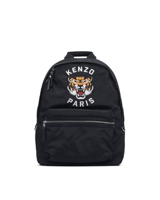 KENZO Black Tiger Backpack for men