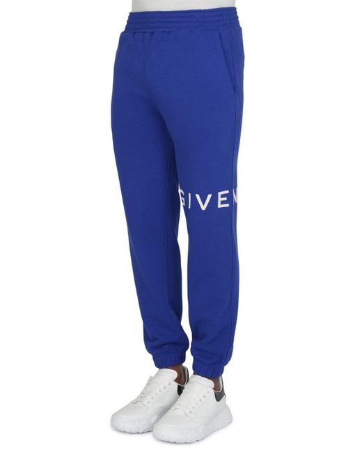 Givenchy Blue Branding Bonded Joggers for men