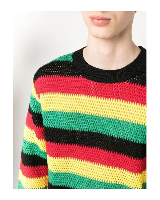 DSquared² Black Stripe Sweater for men