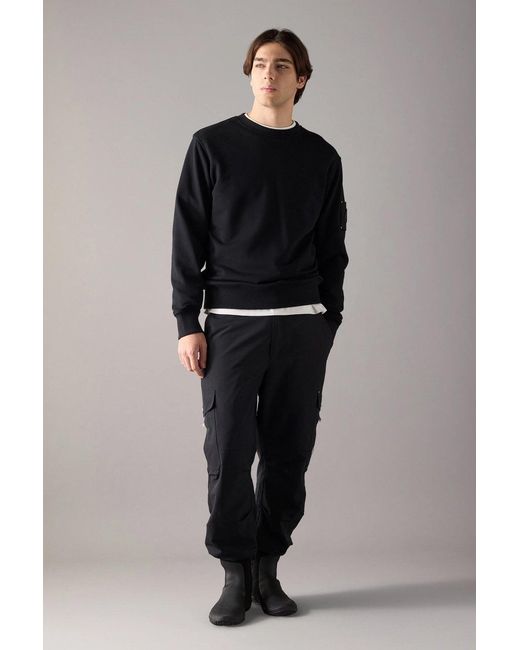 Moose Knuckles Black Hartsfield Crew Sweatshirt for men