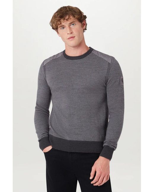 Belstaff Gray Kerrigan Crewneck Sweater for men
