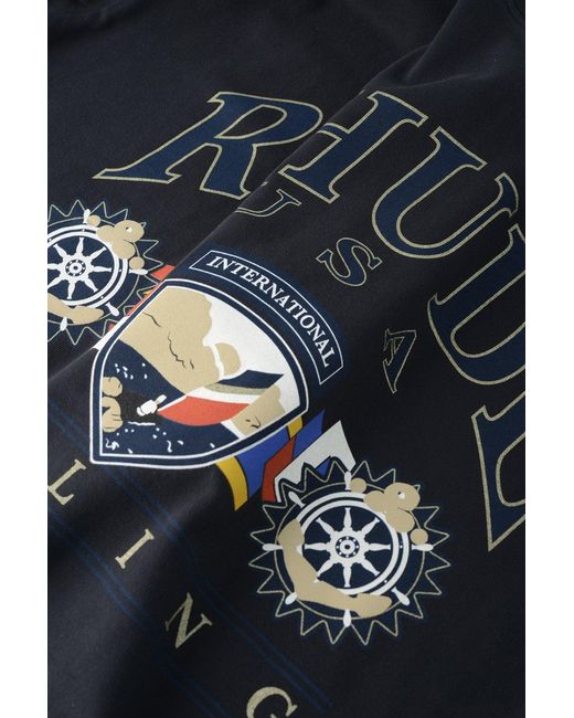 Rhude Black Usa Sailing Icon Tee for men
