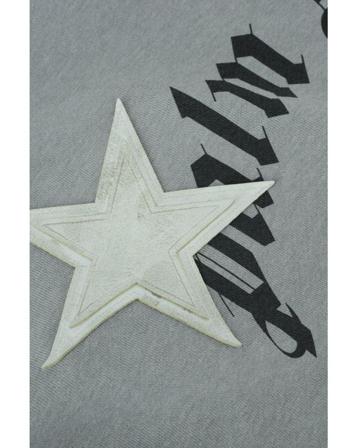 Palm Angels Gray Patched Stars Crew