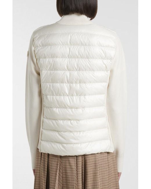 Moncler White Hybrid Cardigan