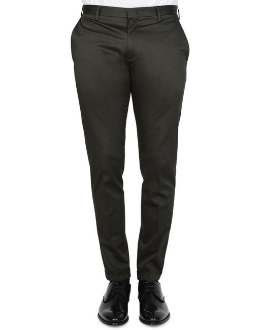 Paul Smith Gray Slim Cotton Stretch Chinos for men