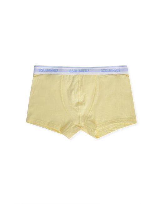 DSquared² Yellow Contrast Wasitband Boxers for men