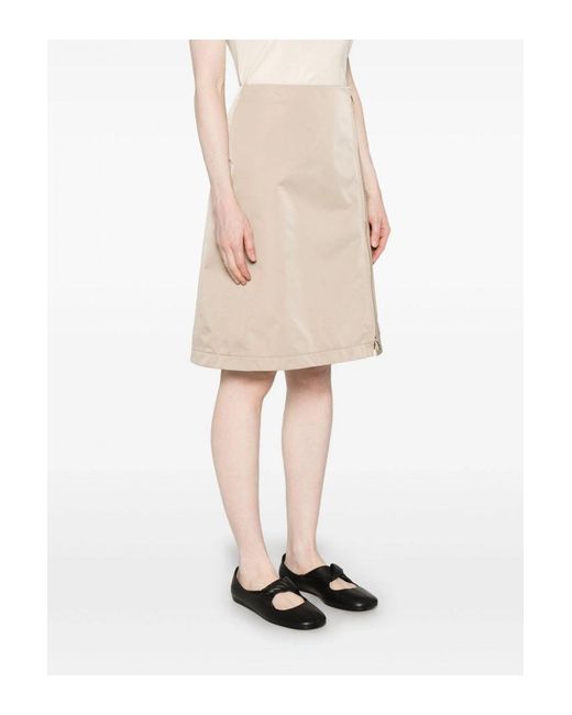 Moncler Natural Mid Length Skirt