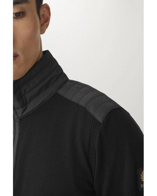 Belstaff Black Kilmington 1/4 Zip Sweater for men
