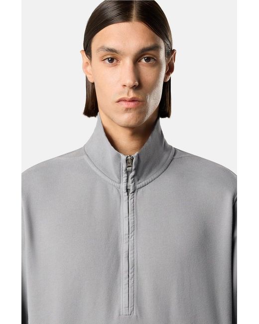 Stone Island Gray Quarter Zip 6100068 Sweatshirt for men