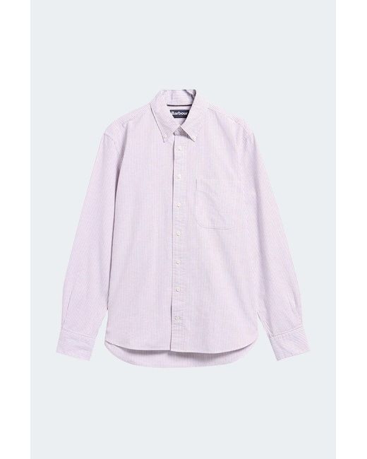 Barbour Pink Authentic Striped Oxfordshirt for men