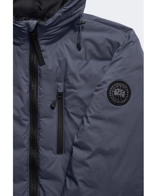 Canada Goose Blue Lodge Hooded Jacket Black Disc for men