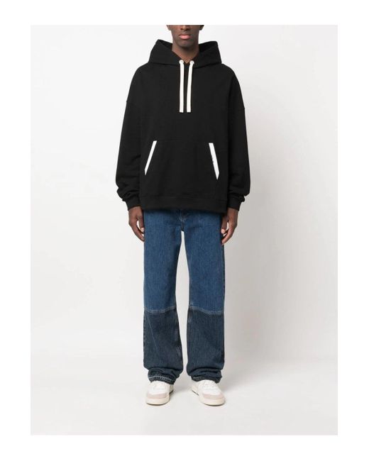 Palm Angels Black Sartorial Tape Classic Hoody for men