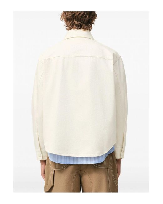 AMI White Knitted Adc Overshirt for men