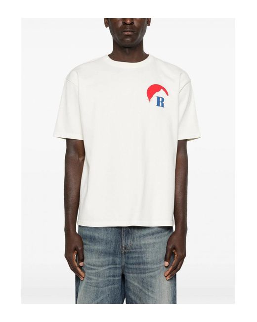 Rhude White Moonlight Regatta Tee for men