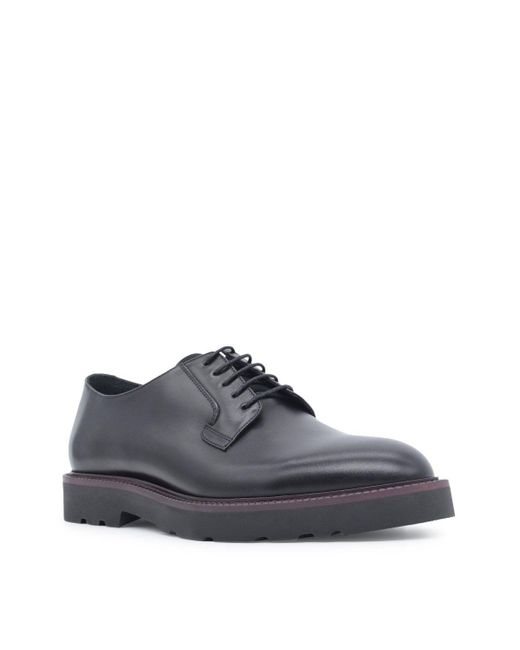 Paul Smith Gray Ras Leather Shoes for men